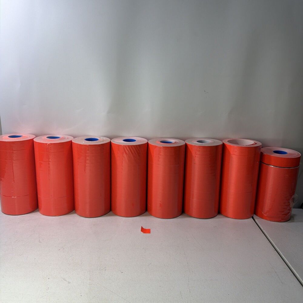 Fluorescent Red Pricing Labels - 155,00 Stickers- Whole Case For Sale